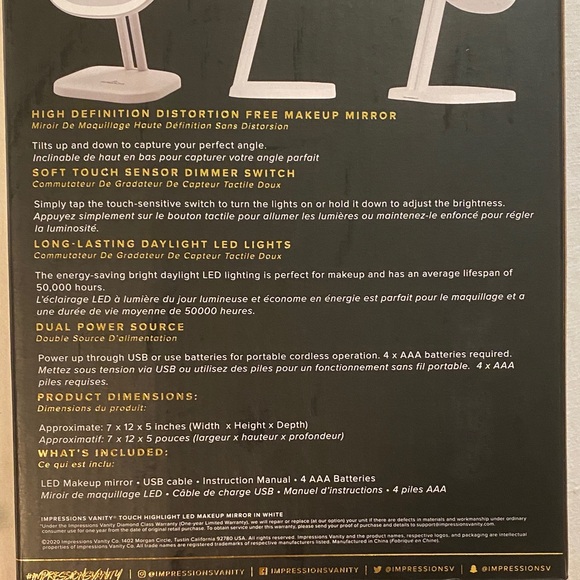 Impressions Vanity Touch Highlight LED Mirror - White - Picture 9 of 10